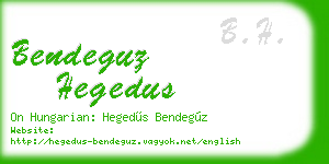 bendeguz hegedus business card