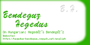 bendeguz hegedus business card